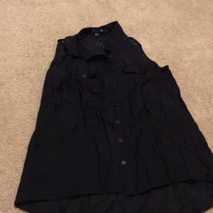 Women’s blank tank button up